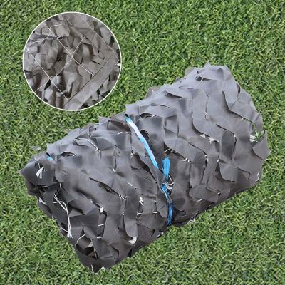 Grey Camo Netting,Shade Net,Military Reinforced Camouflage Net,Outdoor Breathable Sunscreen Camouflage Netting,for Camping,Hunting,Pergola,Garden,Party Decoration,Grey-2x5m(6.6 * 16.4ft)