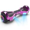 Starship Hoverboard with Bluetooth Speaker, Chrome Color Self Balancing Scooters with Science Fiction Design and 6.5 inch LED Wheels (Chrome Pink) view 1