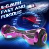 Starship Hoverboard with Bluetooth Speaker, Chrome Color Self Balancing Scooters with Science Fiction Design and 6.5 inch LED Wheels (Chrome Pink) view 3