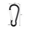 30 Pcs Carabiner Clips, Bantoye 2 Inch Aluminum Spring Lock Hooks Snap Hooks for Backpack Hiking Camping Travelling, Black view 2