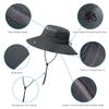 3 Pack Mens Boonie Sun Hat Women UV Protection Outdoor Bucket Hat with Wide Brim for Fishing,Hiking,Safari & Gardening (3 Pack-Dark GreyLight GreyArmy Green) view 4