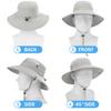 3 Pack Mens Boonie Sun Hat Women UV Protection Outdoor Bucket Hat with Wide Brim for Fishing,Hiking,Safari & Gardening (3 Pack-Light Grey) view 3