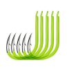 TOMYEUS Fishing Hooks 50 Pcs Fluorescent Fishing Hooks Barbed Single Circle Carp Hook Carbon Steel Sea Fishinhook Fly Fishing Tackle Accessories Fishing Accessories (Color : Without hole-11) view 1