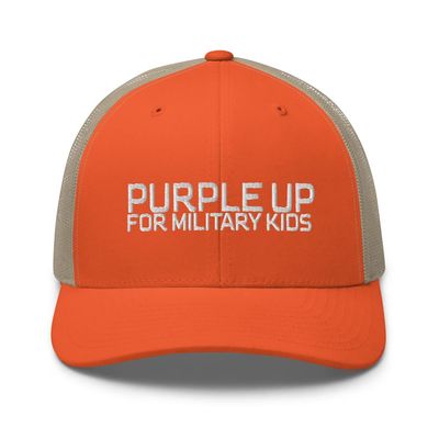 Purple Up for Military Kids Trucker Cap Mesh Hat Adjustable