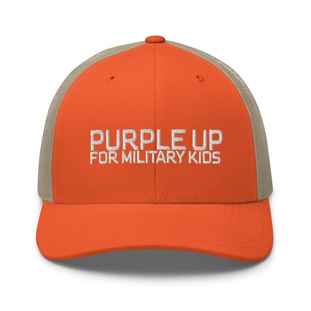 Purple Up for Military Kids Trucker Cap Mesh Hat Adjustable