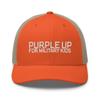 Purple Up for Military Kids Trucker Cap Mesh Hat Adjustable view 1