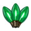 Holiday Bright Lights Smooth Transparent LED C9 Christmas Light Bulbs Green view 1