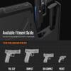 RPNB Gun Safe,Mounted Biometric Nightstand Handgun Safe with Quick Access Sliding Door, Pistol Safes for Wall Bedside Desk Vehicle with the Fingerprint, Keypad, Pistol Holder,Carbon Knight Series view 4