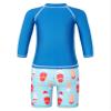 Hansber Kids Boys Rash Guard 2 Pieces Swimsuits Kids Long Sleeve UV Sun Protection Bathing Suit Swimwear Blue 6-8 Years view 4