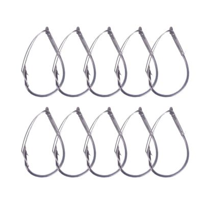 TOMYEUS Fishing Hooks 10pcs/Box High Carbon Steel Wacky Rig Hooks Weedless Barbed Fishing Wide Gap Hook Fishing Tools Terminal Tackle Accessories Fishing Accessories (Color : 4#)