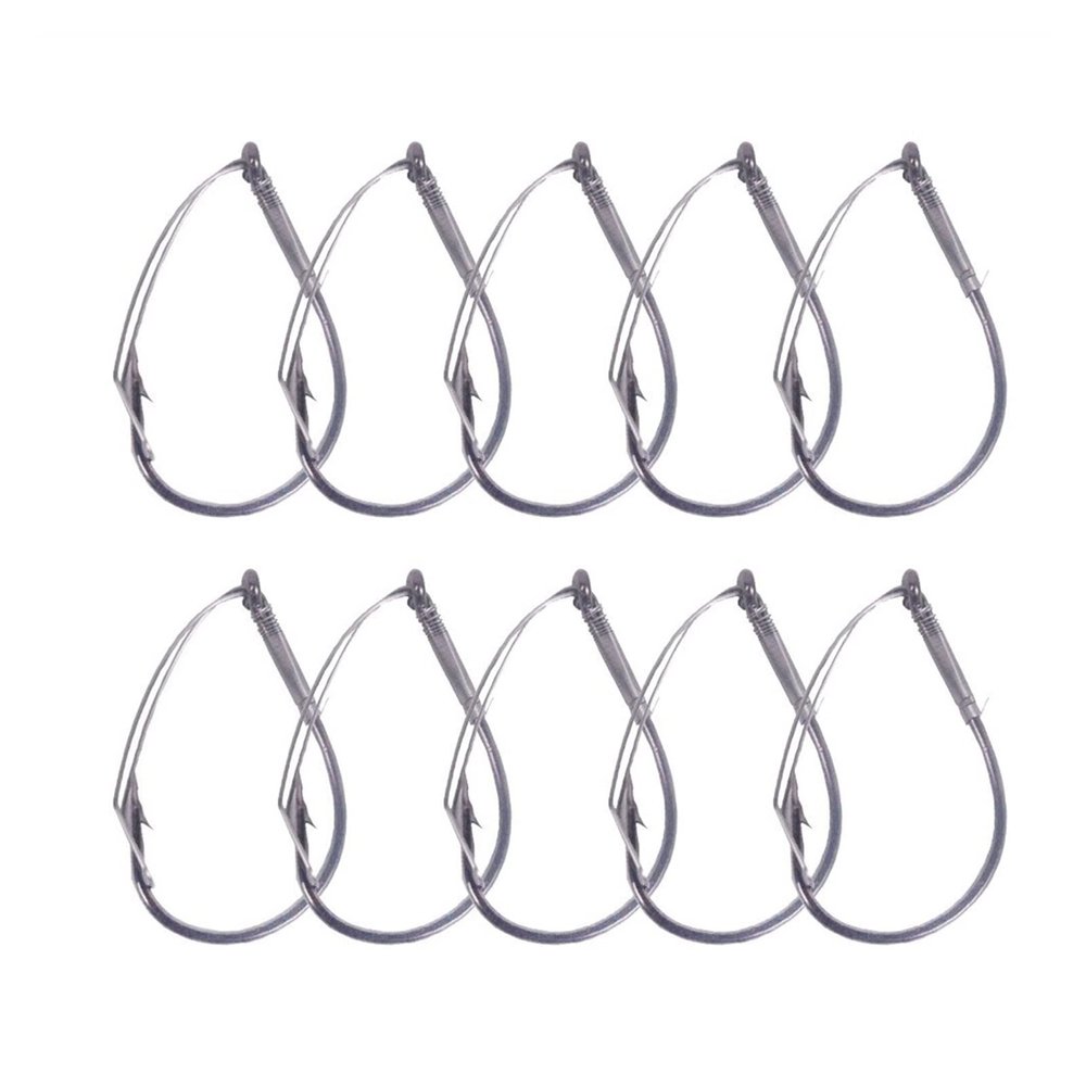 TOMYEUS Fishing Hooks 10pcs/Box High Carbon Steel Wacky Rig Hooks Weedless Barbed Fishing Wide Gap Hook Fishing Tools Terminal Tackle Accessories Fishing Accessories (Color : 4#)