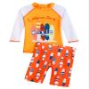 Hansber Kids Boys Rash Guard 2 Pieces Swimsuits Kids Long Sleeve UV Sun Protection Bathing Suit Swimwear Orange 5-6 Years view 1