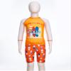 Hansber Kids Boys Rash Guard 2 Pieces Swimsuits Kids Long Sleeve UV Sun Protection Bathing Suit Swimwear Orange 5-6 Years view 3