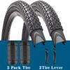Bike Tire, 26"x 2.125" Folding Beach Cruiser Replacement Bicycle Tire (Pair Black with tire Lever) view 2