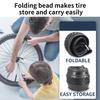 Bike Tire, 26"x 2.125" Folding Beach Cruiser Replacement Bicycle Tire (Pair Black with tire Lever) view 3