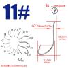 TOMYEUS Fishing Hooks 10/30 Pcs Fishing Hooks Sea Fishing Hooks Saltwater Fishhooks Sea High Carbon Big Fishing Hook Pack Jig Hook Fishing Accessories (Color : Size 11, Model Number : 10pcs-1 Pack) view 2