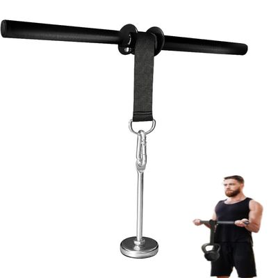 Yes4All Wrist & Forearm Blaster with soft foam grip handles, fits 1" standard & 2" Olympic weight plates, ideal for wrist/arm training and workouts (Black Strap)