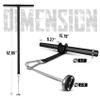 Yes4All Wrist & Forearm Blaster with soft foam grip handles, fits 1" standard & 2" Olympic weight plates, ideal for wrist/arm training and workouts (Black Strap) view 2