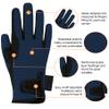 ChinFun Women's Horse Riding Gloves Stretchable Equestrian Gloves Breathable Horseback Lady Youth Girls Outdoor Cycling Deep Blue S view 4
