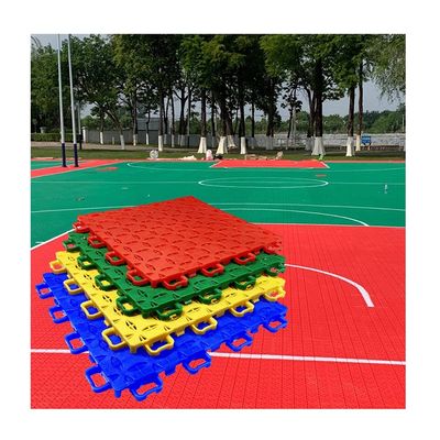 CXKJP 25x25cm Modular Interlocking Floor Tiles, Outdoor Basketball Playground Playground Court Flooring, Weatherproof Easy to Clean (Color : Red, Size : 8m2/128PCS)