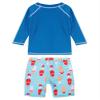 Yartina Kids Boys Two Piece Swimsuits Rash Guard Long Sleeve Shark Bathing Suit Swimwear Sets Sunsuit A#Blue 5-6 Years view 2