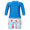Yartina Kids Boys Two Piece Swimsuits Rash Guard Long Sleeve Shark Bathing Suit Swimwear Sets Sunsuit A#Blue 5-6 Years view 4