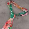 Floral Skinny Tie for Men, Print Flower Necktie for Wedding, Groomsmen, Missions, Dances, Cotton Slim Tie + Gift Box (Red Green(183)) view 4