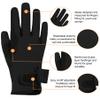 ChinFun Women's Horse Riding Gloves Stretchable Equestrian Gloves Breathable Horseback Lady Youth Girls Outdoor Cycling Black S view 4