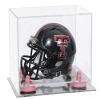 Better Display Cases Acrylic Mini - Miniature Football Helmet (not Full Size) Display Case with Clear Case, Pink Risers and Mirror Base (V45/A003) view 1