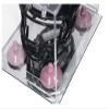 Better Display Cases Acrylic Mini - Miniature Football Helmet (not Full Size) Display Case with Clear Case, Pink Risers and Mirror Base (V45/A003) view 2