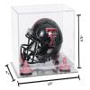 Better Display Cases Acrylic Mini - Miniature Football Helmet (not Full Size) Display Case with Clear Case, Pink Risers and Mirror Base (V45/A003) view 3