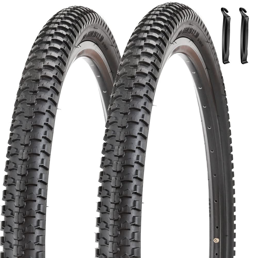 26" Bike Tires 26 x 2.10 inch Folding Bike Tires Fit for 26 X 1.95 26 X 2.10 26 X 2.125 Mountain Bike Beach Cruiser Bike City Urban Bicycles Bikes (2 Tires)