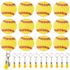 Ldntly 48PCS Softball Acrylic Keychain Blanks Kit, Softball Key Chains,Keychain Tassels,Key Chain Rings,Jump Rings,Sports Bag Charm Tag Softballs Team Athlete Coach Mom Gifts view 1
