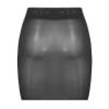 Sxiwei Woman's See-Through Sheer Silky Bodycon Mini Skirt Lace High Waist Stretchy Club Pencil Dress Black One Size view 4