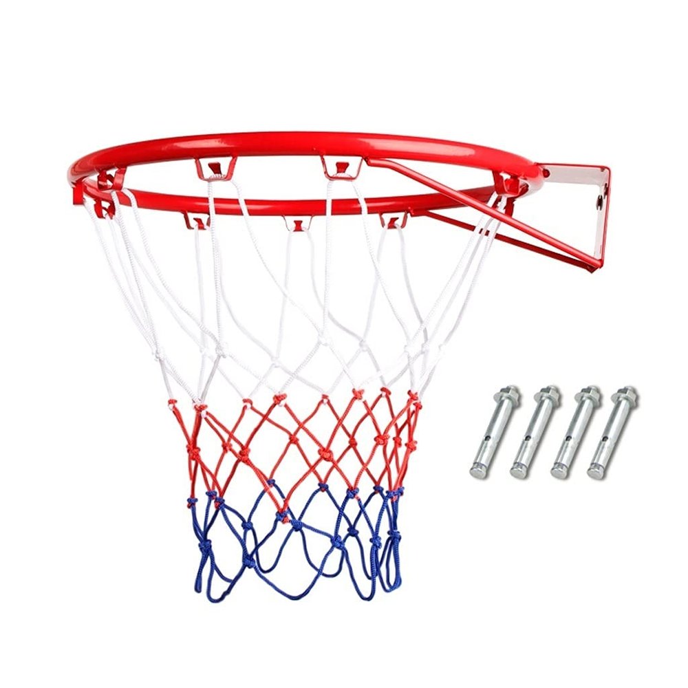 BDPP Wall-mountedBasketball+Rim Basketball Hoop,Basketball Rim,Indoor and Outdoor Hanging Basketball Door,Wall-Mounted Basketball Hoop with All-Weather Net Suitable for Indoor and Outdoor backboards
