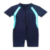 Venjoe Kids Boys Girls One-Piece Thermal Swimsuit Shorty Wetsuit Short Sleeves Zipper Rashguard Bathing Suit Navy Blue 6-8 Years view 3