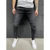 Maiyifu-GJ Mens Distressed Paint Splatter Jeans Ripped Holes Skinny Stretch Denim Pants Destroyed Slim Straight Leg Jean (Black,29) view 2