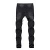 Maiyifu-GJ Mens Distressed Paint Splatter Jeans Ripped Holes Skinny Stretch Denim Pants Destroyed Slim Straight Leg Jean (Black,29) view 3
