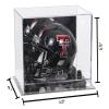 Better Display Cases Acrylic Mini - Miniature Football Helmet (not Full Size) Display Case with Mirror Case, Black Risers and Mirror Base (V45/A003) view 3