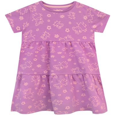 Peppa Pig Girls Dress Purple 4