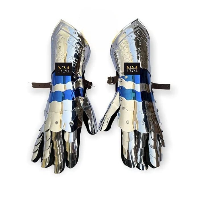 Nautical-Mart Medieval Knight Gauntlet Armor Function Gauntlets Armor Cosplay LARP