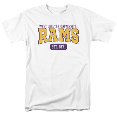 West Chester University Official Est. Date Unisex Adult T Shirt,White, 5X-Large
