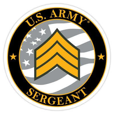 7.62 Design E-5 Sergeant 3.5" U.S. Army Rank Decal