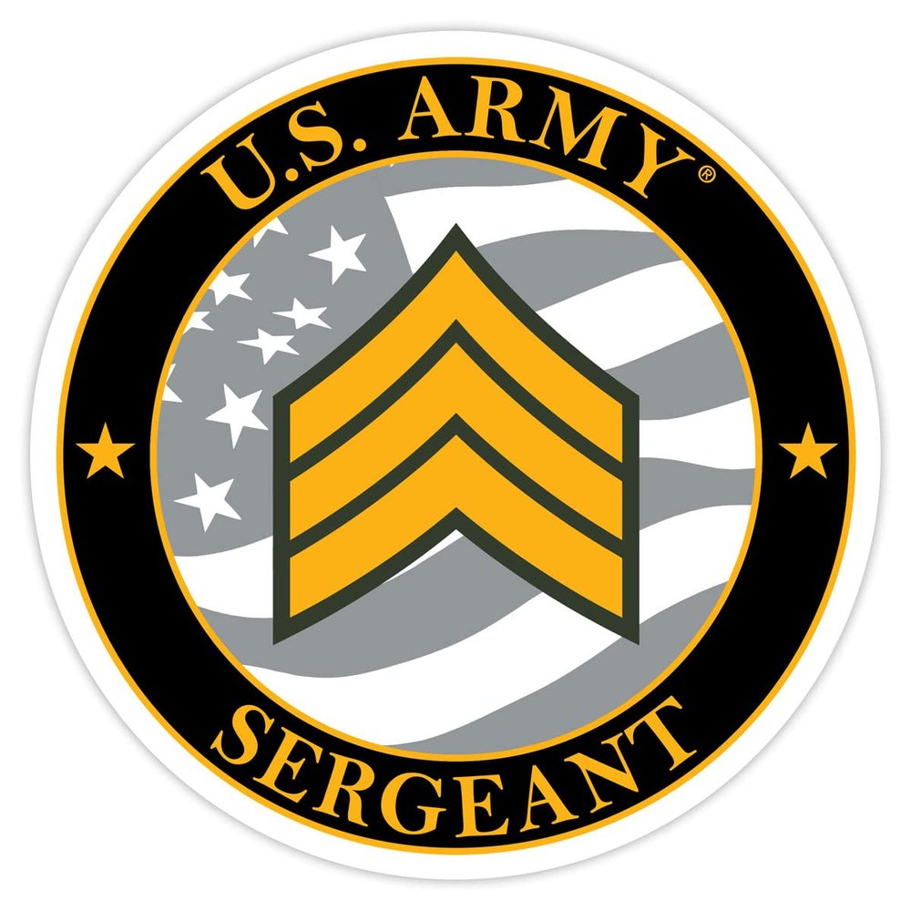 7.62 Design E-5 Sergeant 3.5" U.S. Army Rank Decal