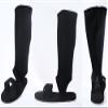 ZNZXYCOS Anime Cosplay Party High Tube Shoes Adult Unisex Black Shoes Halloween Accessories (Black US 3) view 2