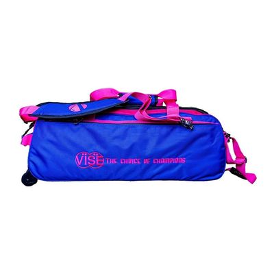 Vise Clear Top 3 Ball Tote Roller Bowling Bag - Blue/Pink