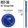 Blue Demon TIG Welding Rod Storage Tube, 36", Waterproof, Airtight, Blue, 2 Pack view 4