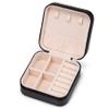 VOMNA Mini Jewelry Travel Case,Small Jewelry Box,Traveling Jewelry Organizer,Portable Jewellery Storage Holder for Rings Earrings Necklace Bracelet Bangle Organizer,Boxes for Girls Women(PU-Black) view 1