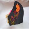 Butterfly Embroidered Cotton Face masks, Partywear /Formal Mask/Embroidered Mask view 3