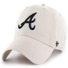 '47 Atlanta Braves Natural Clean Up Adjustable Hat, Adult One Size Fits All Off-White view 1